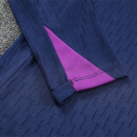 25/26 FC Barcelona Half Zip Training Blue/Purple Tracksuit