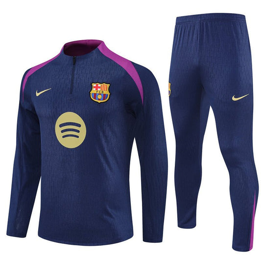 25/26 FC Barcelona Half Zip Training Blue/Purple Tracksuit