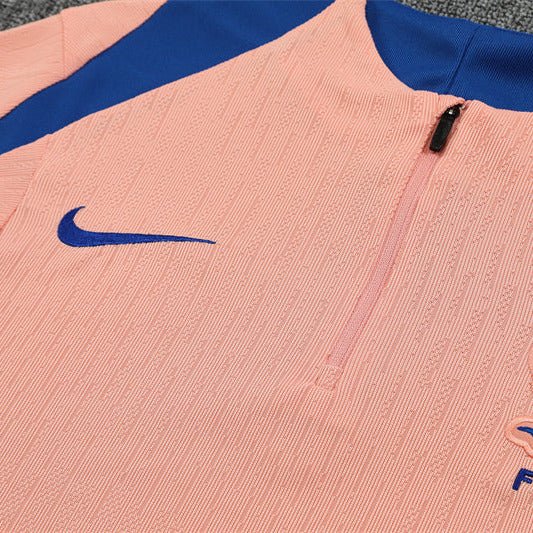 25/26 France Training Pink/Blue Kids Size Tracksuit
