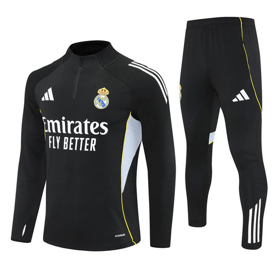 25/26 Real Madrid 1/4 Zip Training Kids Size Tracksuit