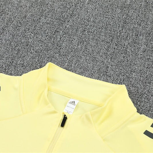 25/26 Real Madrid Training Yellow/Grey Kids Size Tracksuit